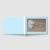 D'or Beach Seashell Mariage Livre d'invité (Complet)