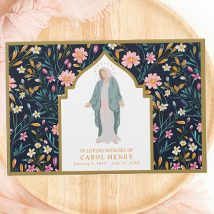 D'or Belle Catholique Marie Loving Mémoire Livre d'invi