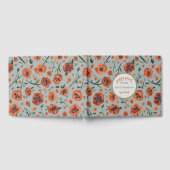 D'or Belles Poppies Floral Pattern Livre d'invité (Complet)