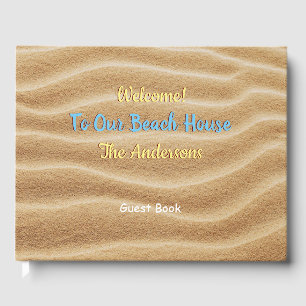 D'or Bienvenue À Notre Maison De Plage, Livre D'Invité