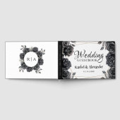 D'or Black Floral Gothic Wedding Livre d'Invité (Complet)