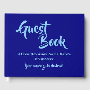 D'or Blue and Light Sky Blue Generic Event Livre d'invi