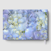 D'or Blue Moon Hydrangea Custom Wedding Livre d'invité (Verso)
