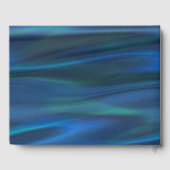 D'or Blue Satin et Peacock Mariage livre d'hôtes (Verso)