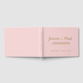 D'or Blush and Gold Cute Livre d'invité Mariage moderne (Complet)
