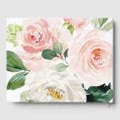 D'or Blushing Blooms Fête des mariées Livre d'invité (Verso)