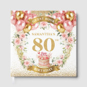 D'or Boho Beautiful 80th Birthday Se connecter Livre d' (Recto)