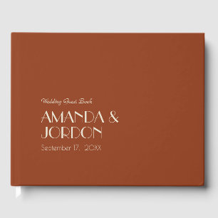 D'or Boho Deco d'automne   Livre d'invité Mariage rouil