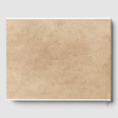 D'or Boho Rustic Floral Mariage Livre d'invité (Verso)