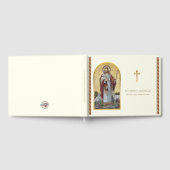 D'or Bon Pasteur Jésus Funeral Memorial Livre d'invité (Complet)