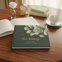 Branche Eucalyptus joli livre d'invité mariage