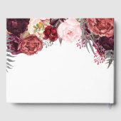 D'or Burgundy Marsala Blush Peony Mariage livre d'hôtes (Verso)