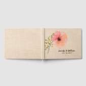 D'or Burlap et Poppy Mariage livre d'invité (Complet)