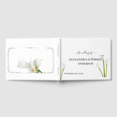 D'or Calla Lily Greenery Livre d'invité Mariage (Complet)