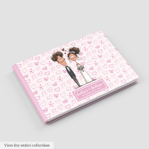 D'or Cartoon personnalisé Funny Mariage Couple Livre d'