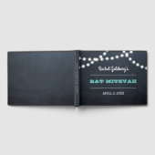 D'or Chalkboard Lights Turquoise Bat mitzvah livre d'hô (Complet)