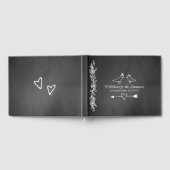 D'or Chalkboard Look Mariage Livre d'invité (Complet)