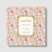 D'or Chic Blush Gold Boho Mariage Livre d'invité Signat (Recto)