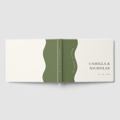 D'or Chic Bold Wave Dark Olive Green Mariage livre d'hô (Complet)