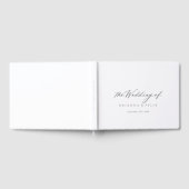D'or Chic Calligraphie Argent Mariage livre d'hôtes (Complet)