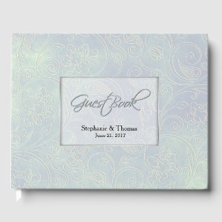 D'or Chic Iridescente Pearl Mariage livre d'hôtes