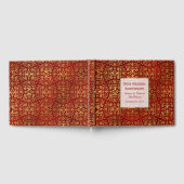 D'or Chic Red et Gold 50th Anniversary Livre d'invité (Complet)