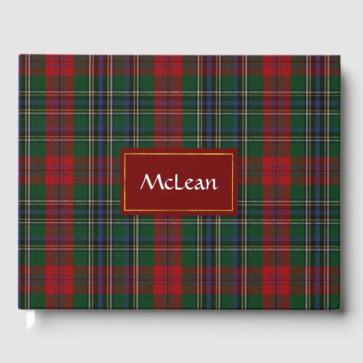 D'or Clan MacLean Plaid Livre d'invité (Recto)
