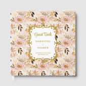 D'or Classic Blush Gold Boho Mariage Boho Signer livre (Recto)