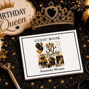D'or Confettis Or Et Noir Paillettes Luxe 30 ans Livre