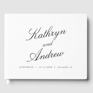 D'or COULEUR MODIFIABLE Livre d'invité Mariage Simply U