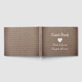 D'or Country chic thème burlap imprimer mariage livre d (Complet)