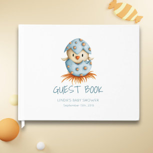 D'or Cute Bird Baby shower Livre d'Invité