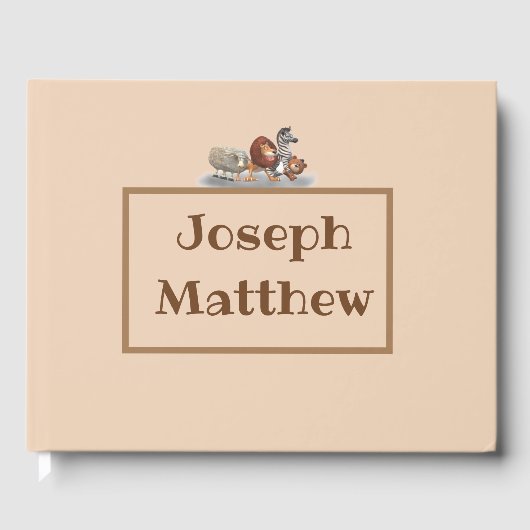 D'or Cute farci Animal Thème Livre d'invité (Recto)