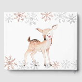 D'or Deer Winter ONEderland 1er Anniversaire Livre d'hô (Verso)