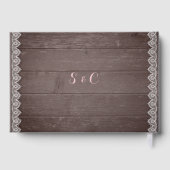 D'or Dentelle florale rustique aquarelle livre d'hôtes  (Verso)