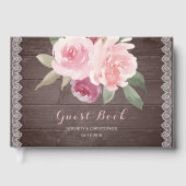 D'or Dentelle florale rustique aquarelle livre d'hôtes  (Recto)