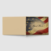 D'or Distressed US Flag Mariage livre d'invité (Complet)