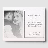 D'or Élégant Chic Moderne Blush rose Mariage Livre d'hô (Verso)