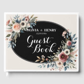 D'or Élégant classique Floral Rustique Mariage livre d' (Recto)