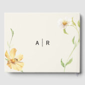 D'or Elegant Daisy Mariage livre d'hôtes (Verso)