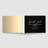 D'or Elegant Gold Black Mariage livre d'hôtes (Complet)