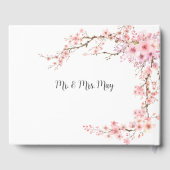 D'or Élégant livre d'hôtes Cherry Blossom (Verso)