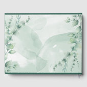 D'or Élégant livre d'hôtes de mariage (Verso)