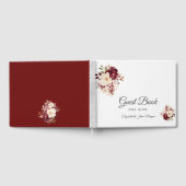 D'or Elégant livre d'hôtes Fleurs blanches Bourgogne (Complet)