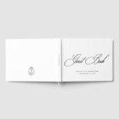 D'or Élégant livre d'hôtes Mariage de Monogramme noir e (Complet)