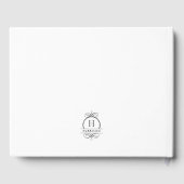 D'or Élégant livre d'hôtes Mariage de Monogramme noir e (Verso)