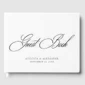 D'or Élégant livre d'hôtes Mariage de Monogramme noir e (Recto)