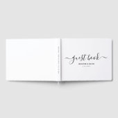 D'or Élégant livre d'hôtes Mariage de script noir et bl (Complet)