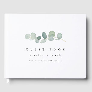 D'or Elégant Livre d'hôtes Mariage de verdure