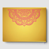 D'or Elégant Livre d'invité Gold Pink Paisley Mandala (Verso)